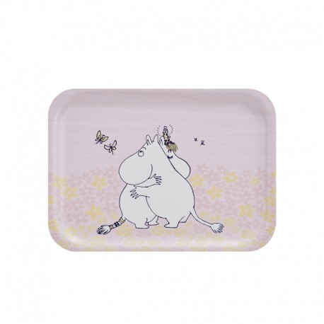 Bricka  mumin kram 27 x 20 cm i björkfaner från muurla