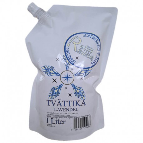 Tvättika lavendel städ & mjukmedel 1 liter refill från grunne
