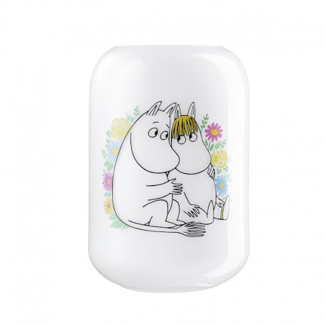 Mumin flowers vas i glas, 19 cm hög från muurla