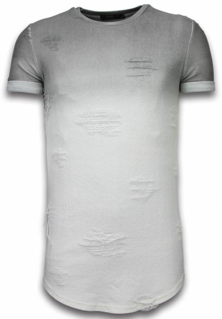 Flare Effect Long Fit Dual Ed - Man T-Shirt Grå