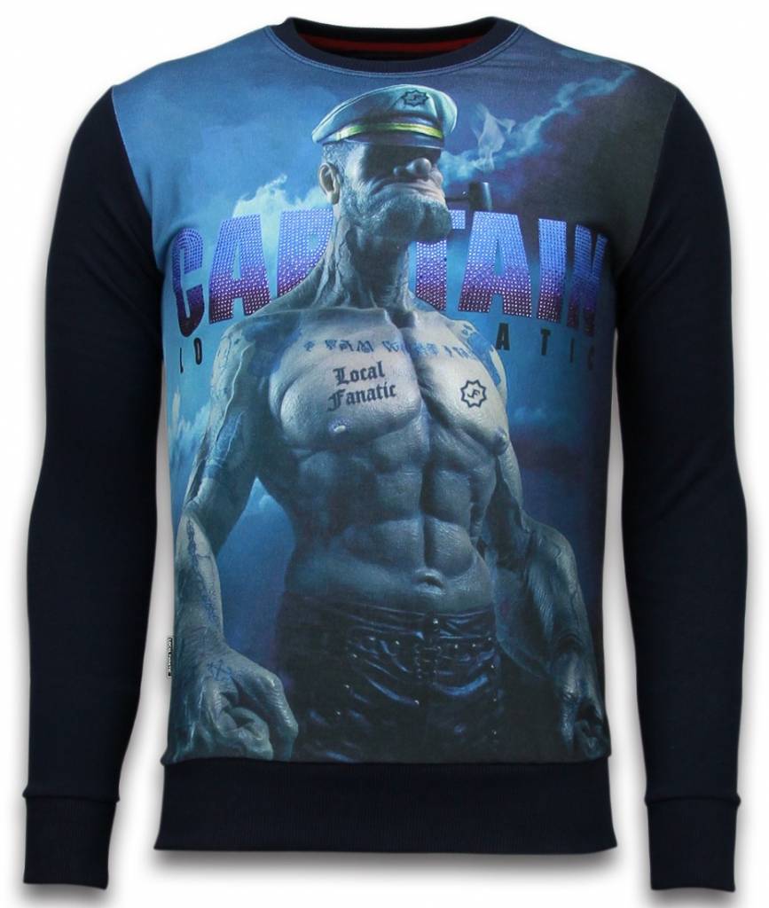 The Sailor Man Rhinestone Sweater - Herr Tröja Svart