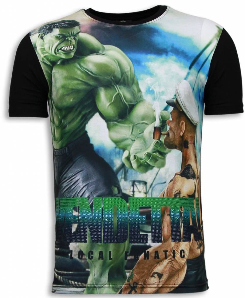 Vendetta Digital Rhinestone - Herr T-Shirt Svart