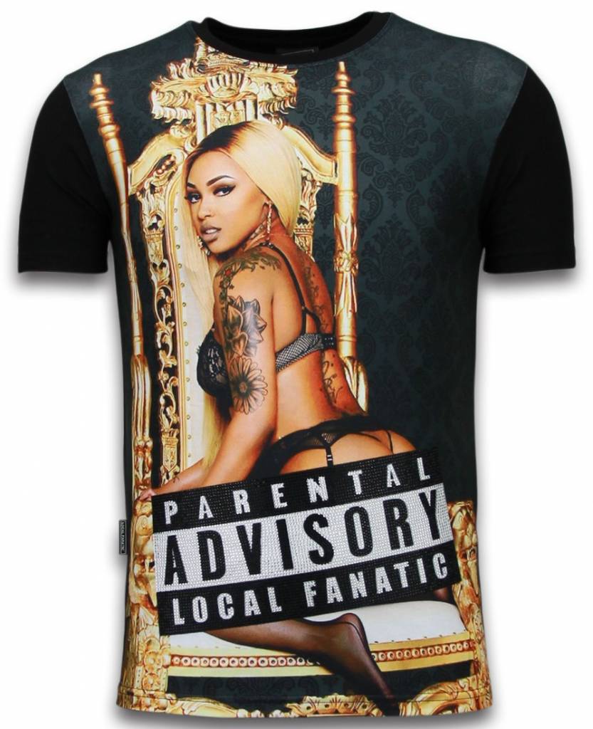 Parental Advisory LF Rhinestone - Herr T-Shirt Svart