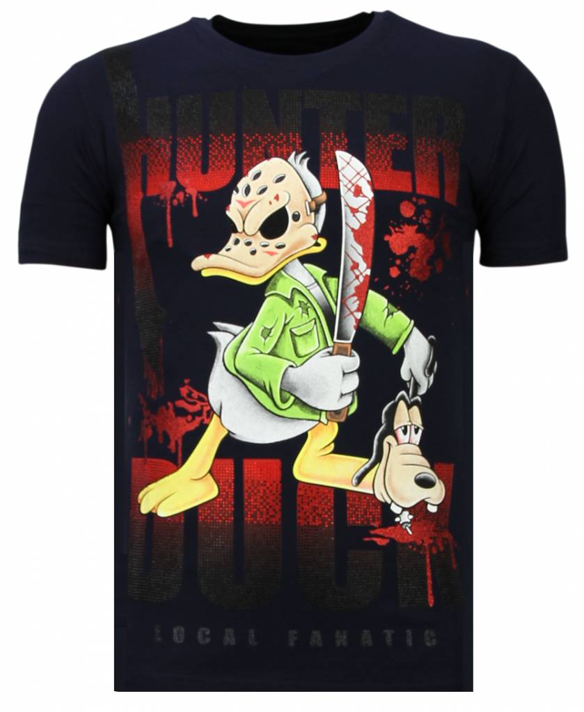 Hunter Duck Rhinestone - Herr T-Shirt Marinblå