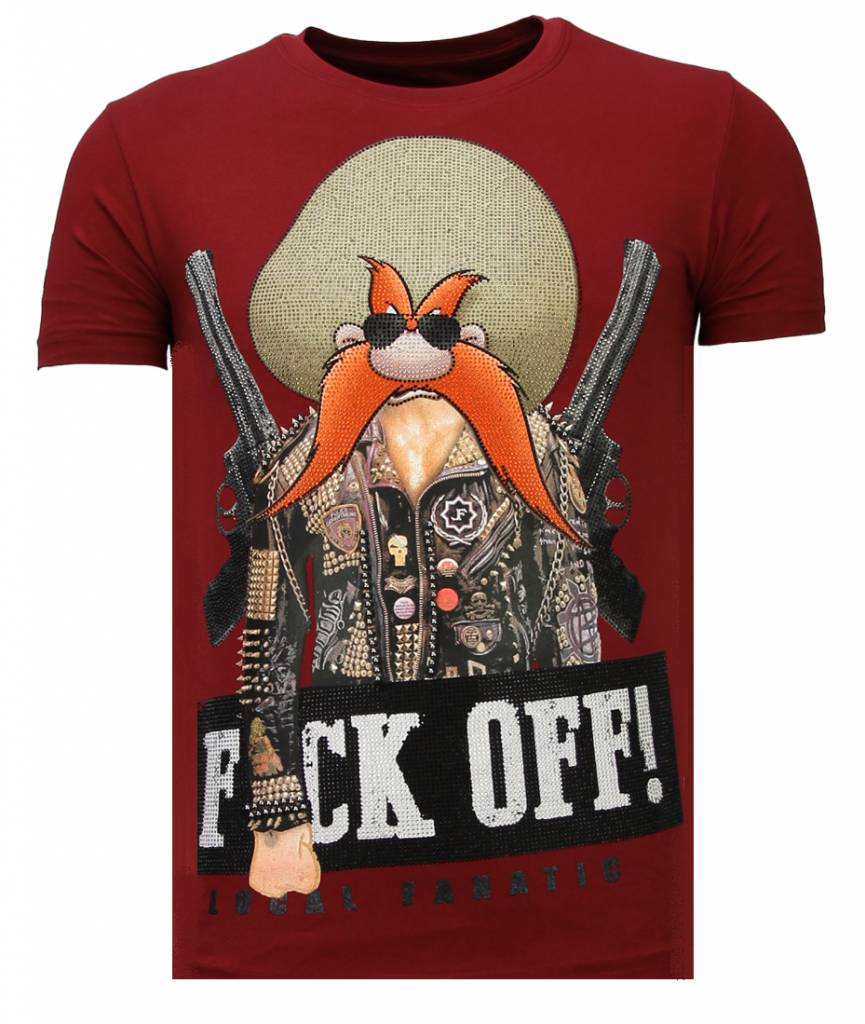 Bandit Chief Rhinestone - T-Shirt Herr Bordeaux