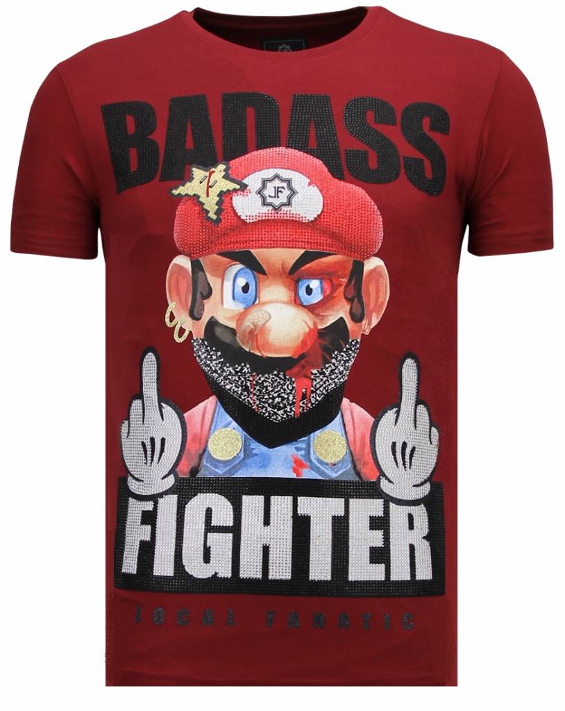 Fight Club Mario Bros - T-Shirt Herr Bordeaux