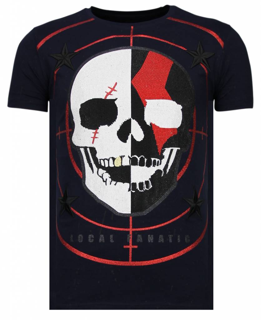 God Of War Rhinestone - Herr T-Shirt Marinblå