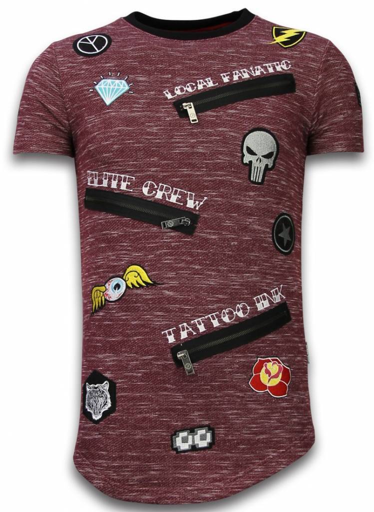 T-Shirt Patches Elite Crew - Herr Tröjor - LF-B - Bordeaux