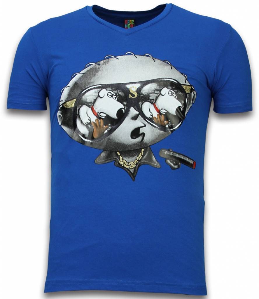 Stewie Dog - Herr T-Shirt Blå