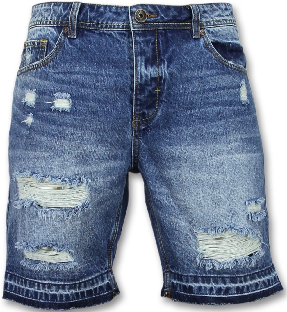 Längre Shorts Herr - Man Jeansshorts New - J - Blå