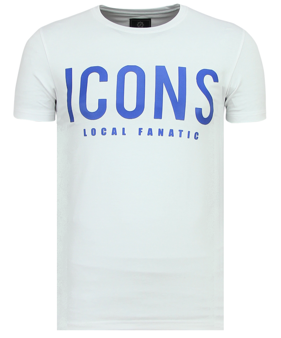 T-Shirt ICONS Print - Tröjor Till Män New - W - Vit