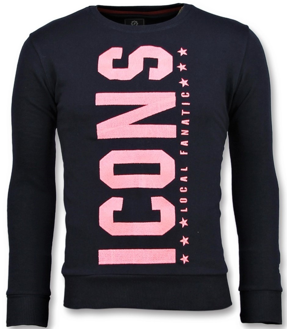 ICONS Vertical Sweater - Tryck På Tröja Herr - N - Marinblå
