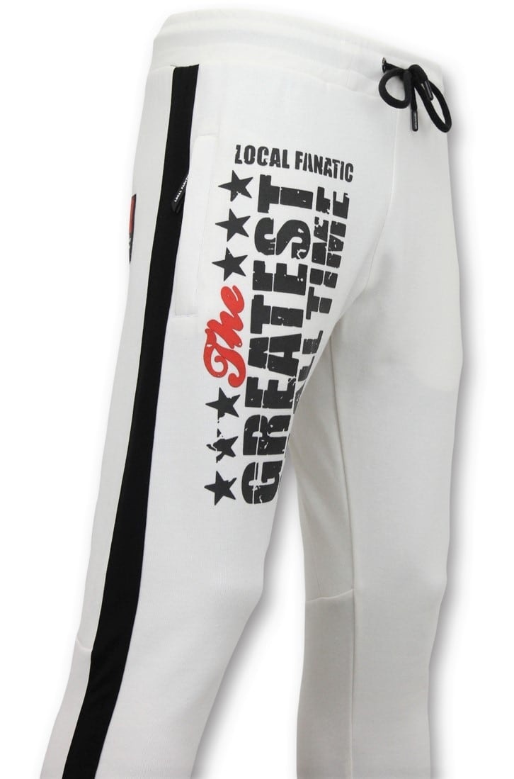 Sweat Pants Män - Muhammad Ali Training Pants - Vit