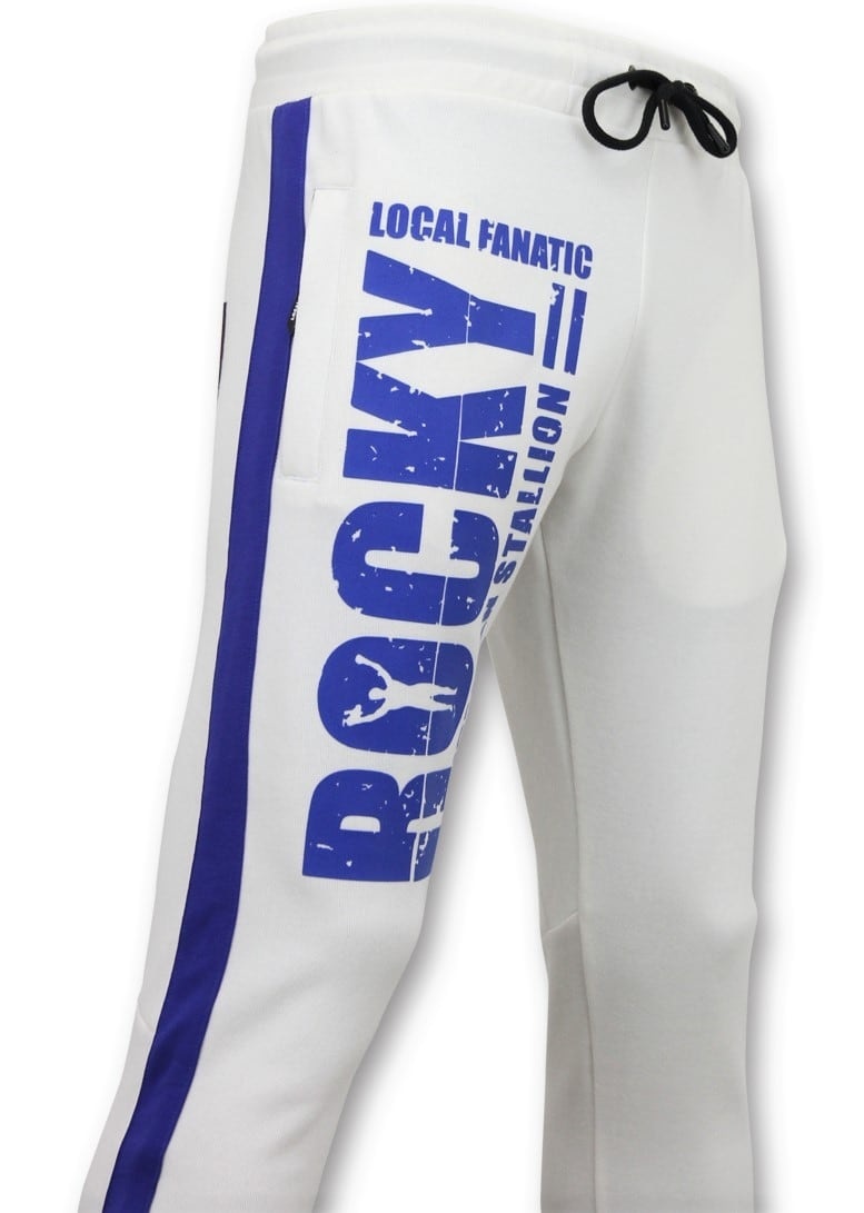 T Mäns Training Pants - Hingst Rocky Balboa - Vit