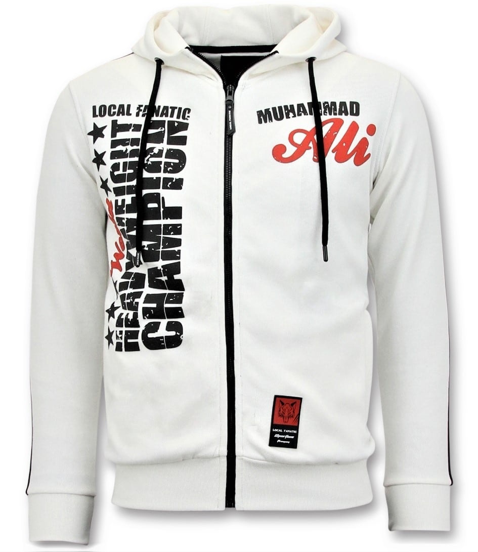 Training Vest Män - Muhammad Ali Print - Vit