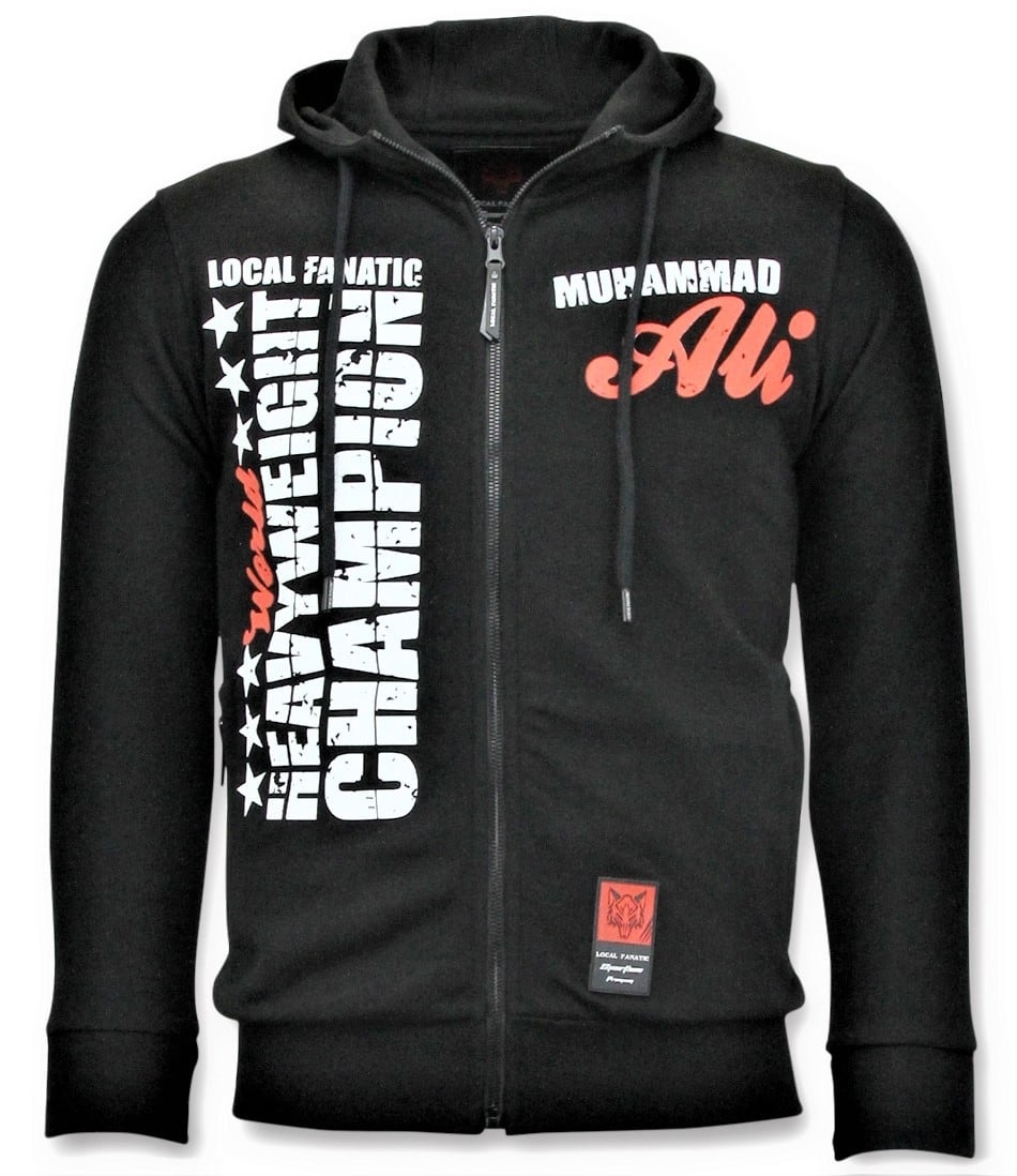 Sport Vest Män - Muhammad Ali Champion Print - Svart