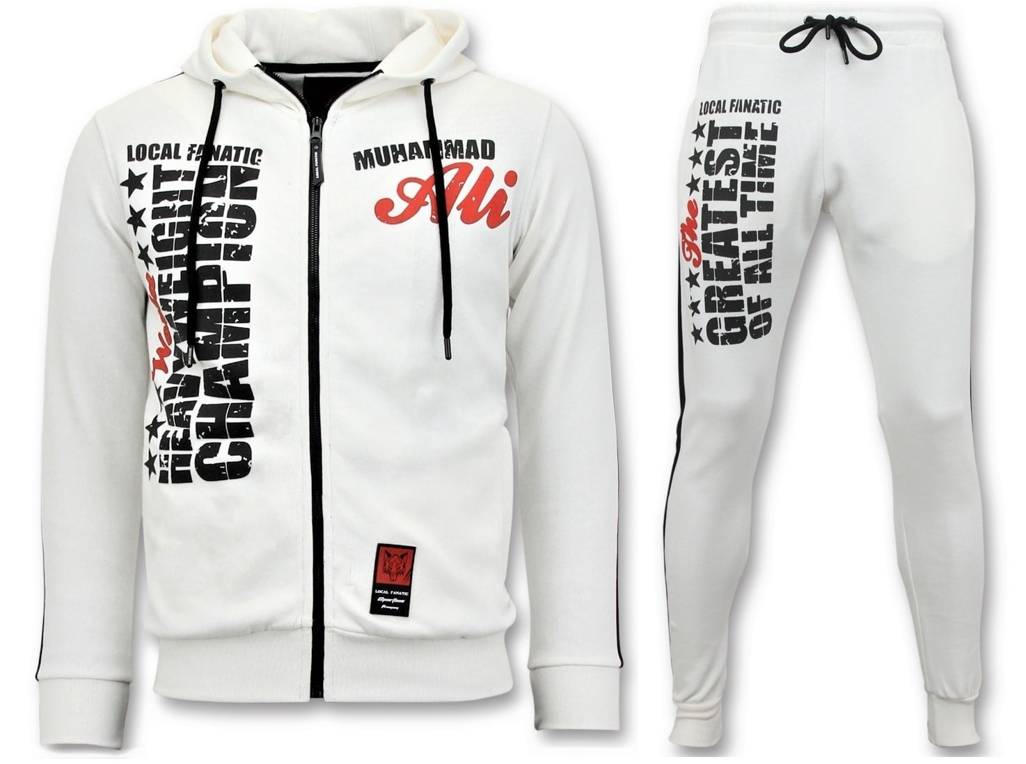 Män S Träningsoverall - Muhammad Ali Sports Pack - Vit