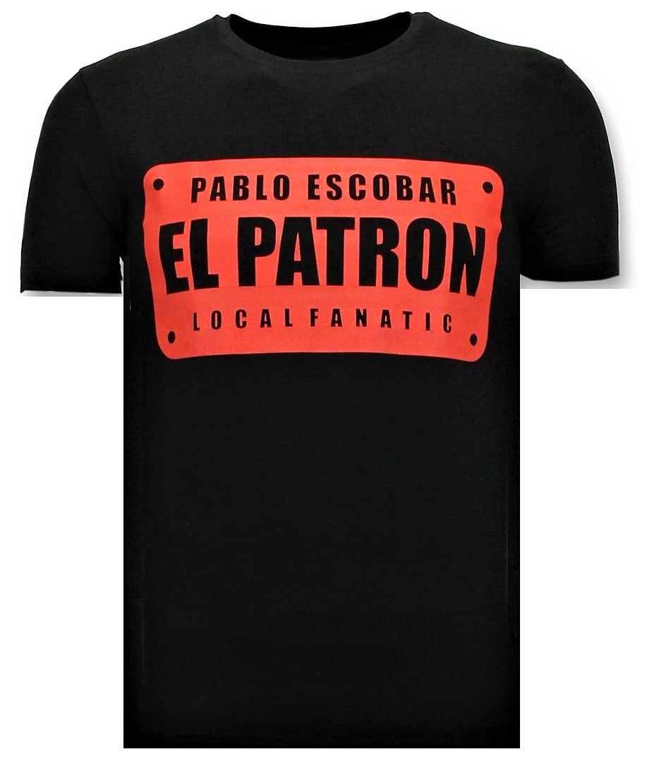 T-Shirt Män - Pablo Escobar El Patron - Svart