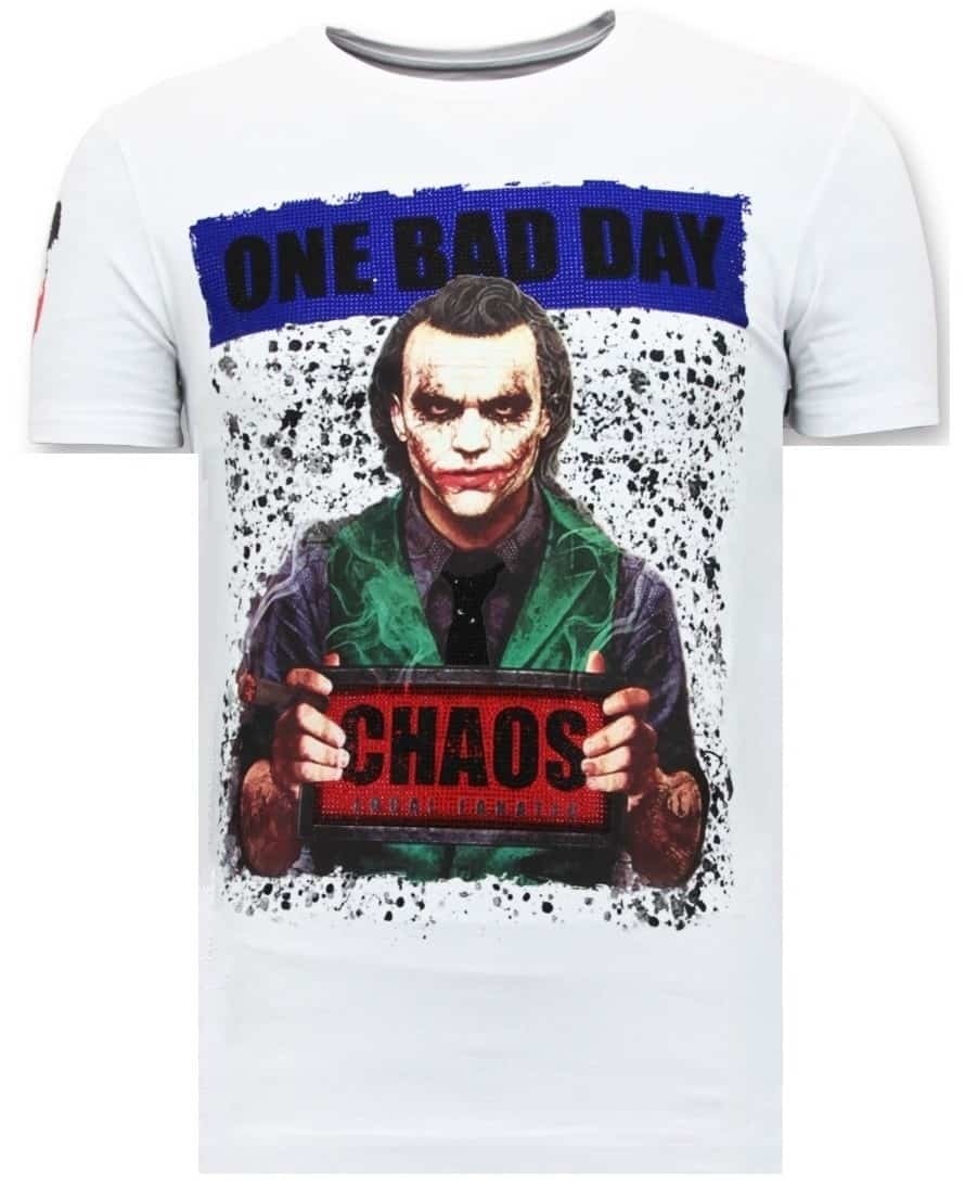 Tuff Män T-Shirt - The Joker Man Vit