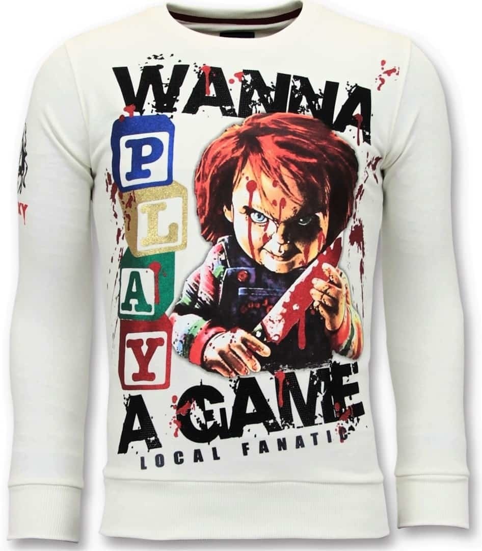 Män Sweater - Chucky Childs Play Vit