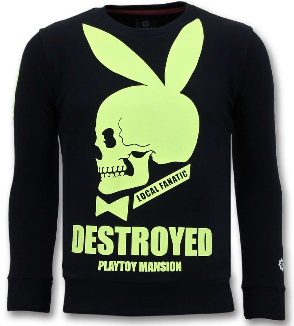 Män Tröja - Destroyed Playtoy - Svart