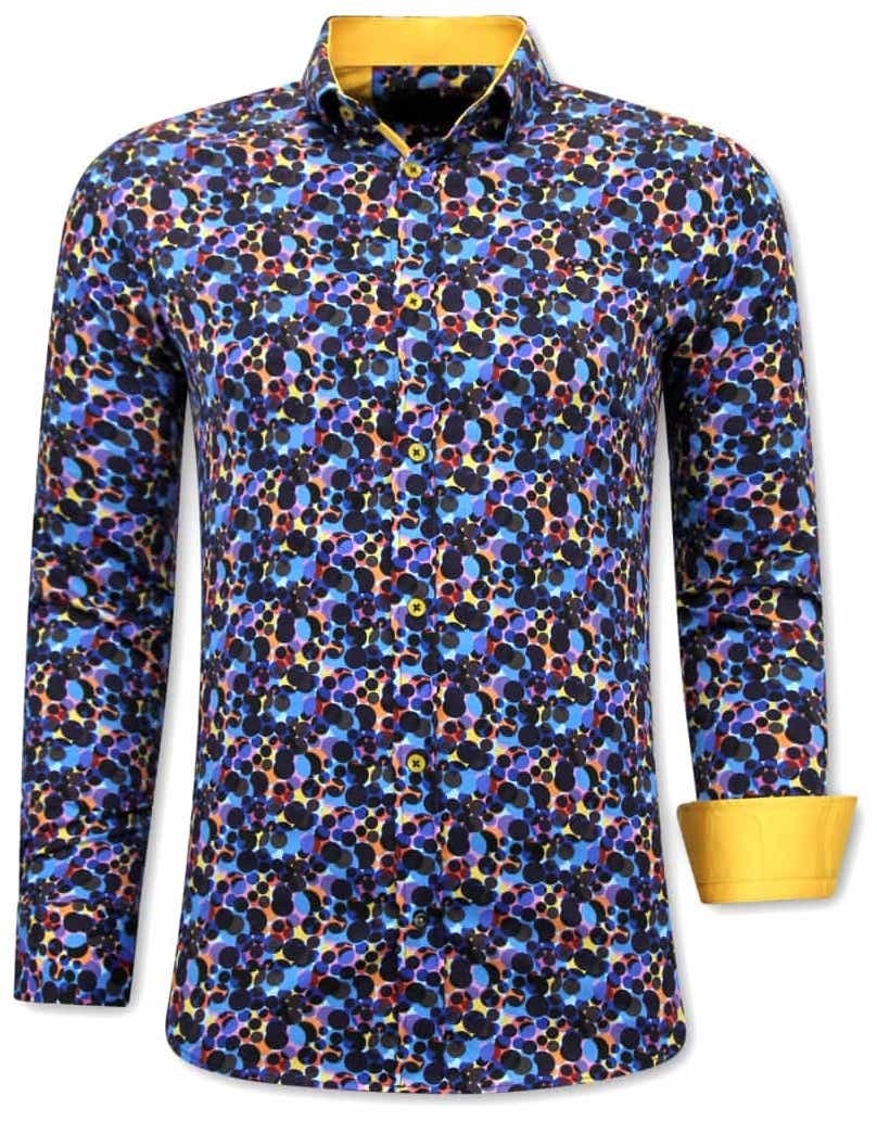 A Skjortor Herr - Slim Fit Gul Blå