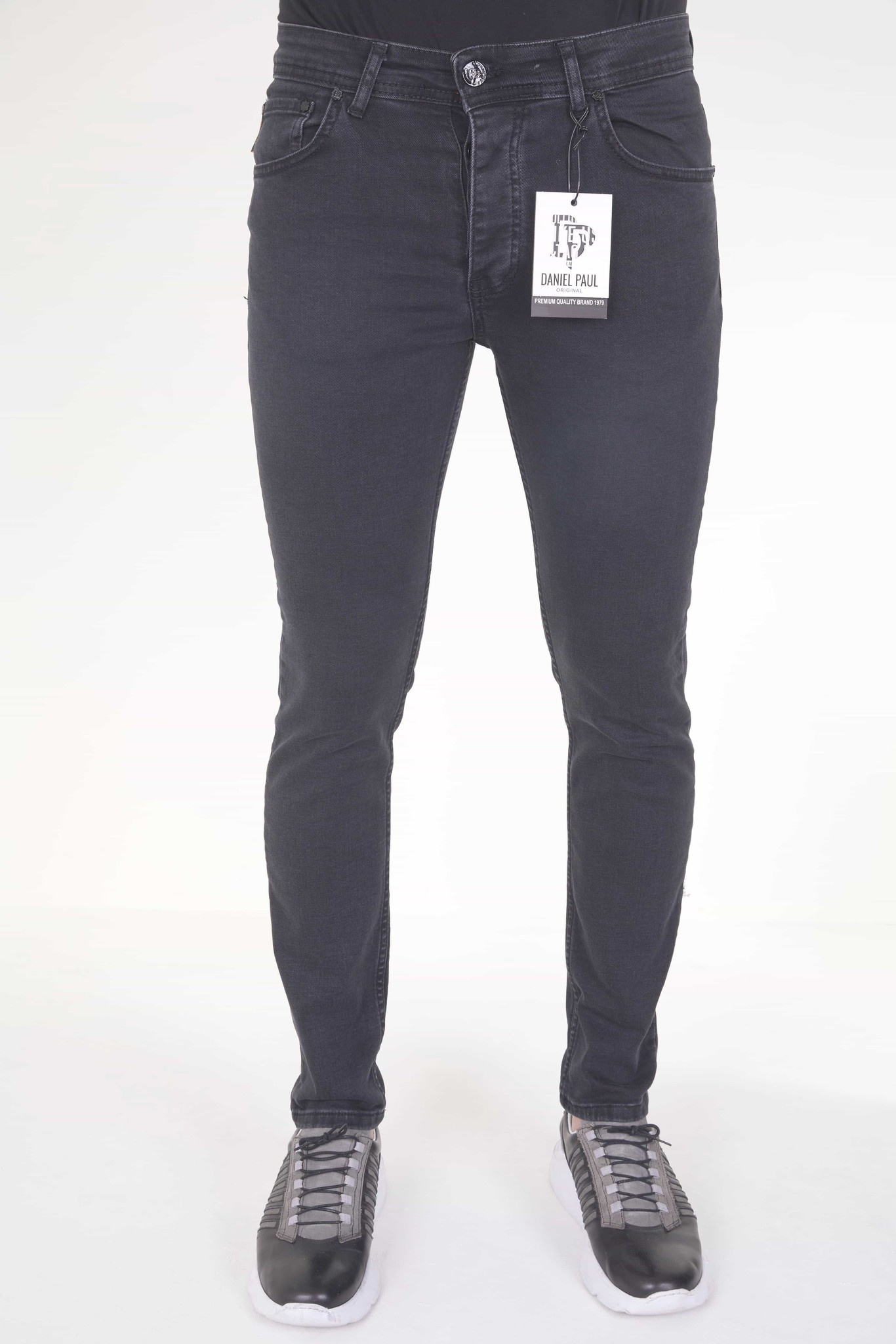 Svarta Jeans Herr Slim Fit Svart