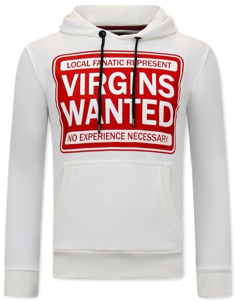 Virgins Wanted Herr Huvtröja - Vit