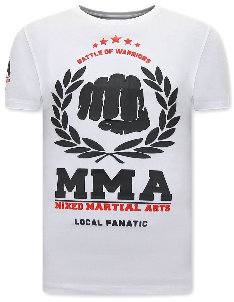 MMA Fighter Herr T-Shirt - Vit