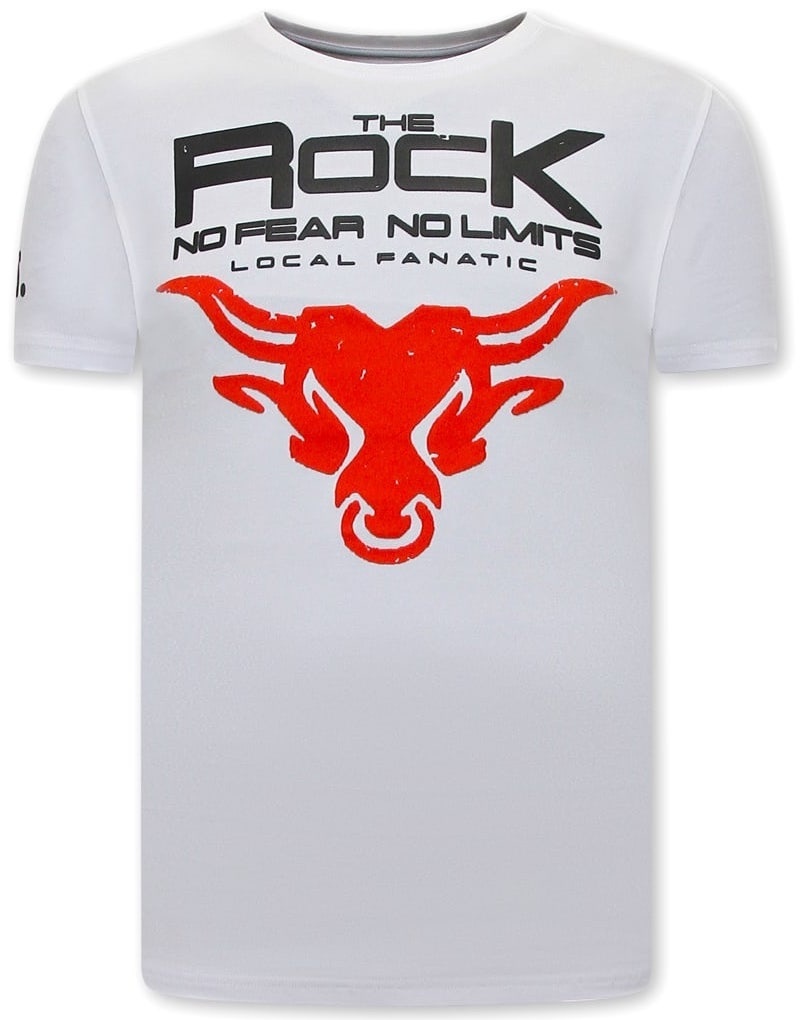 T-Shirt Med Tryck The Rock - Vit