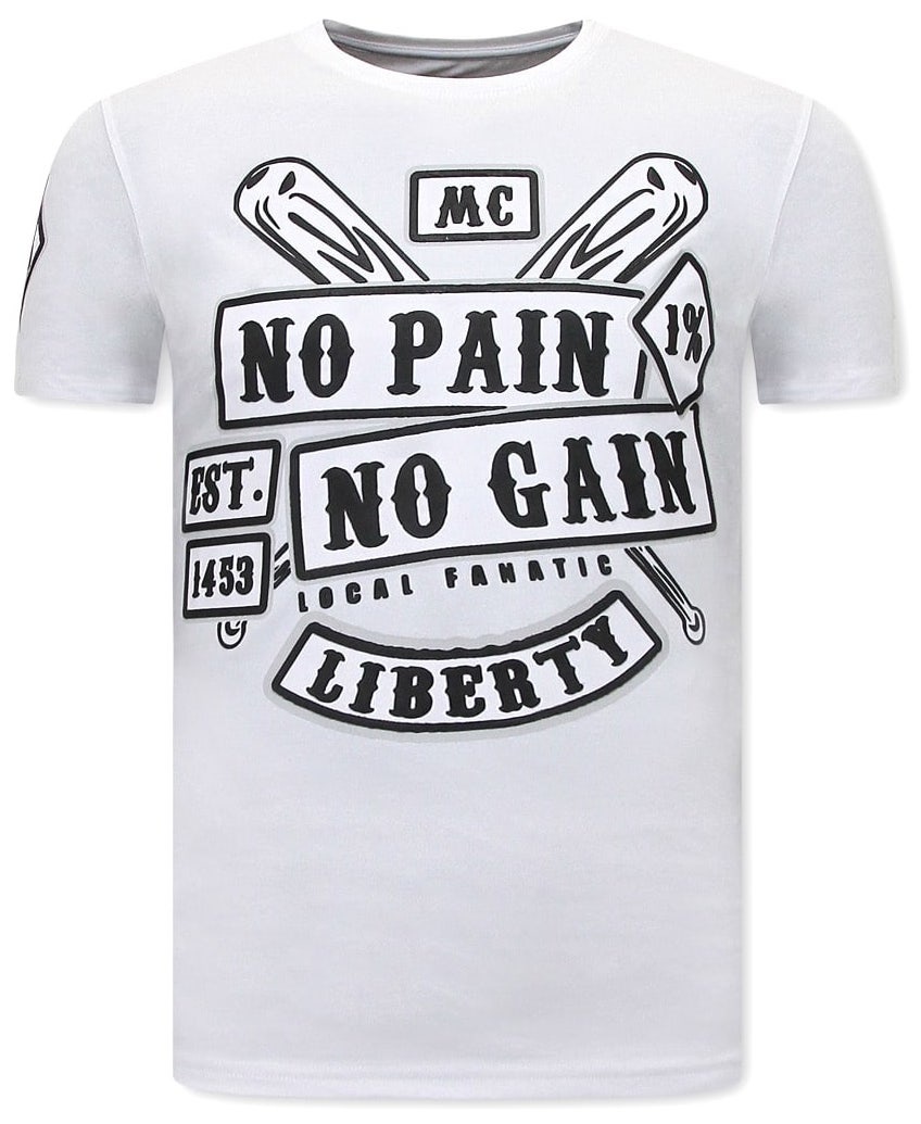 T-Shirt Med Tryck Sons Of Anarchy MC - Vit