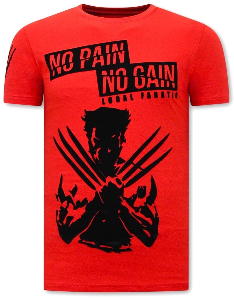 Wolverine X Man T-Shirt Med Tryck - Röd