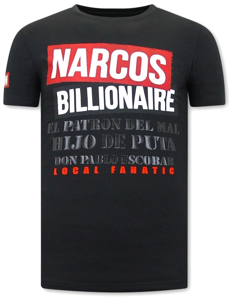 T-Shirt Med Tryck Narcos Billionaire - Svart