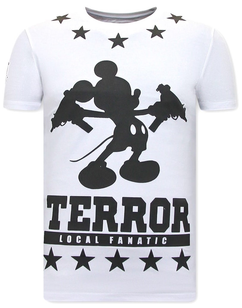 Herr T-Shirt Terror Mouse - Vit