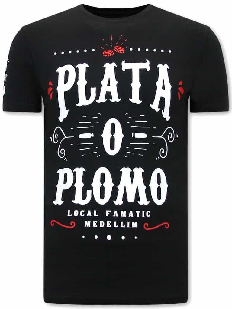 Narcos Plata O Plomo Herr T-Shirt - Svart