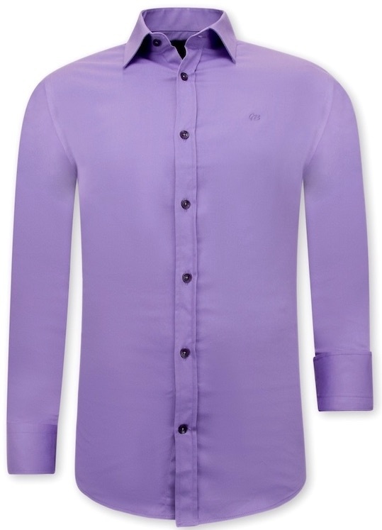 Herrskjorta Slim Fit - Violett