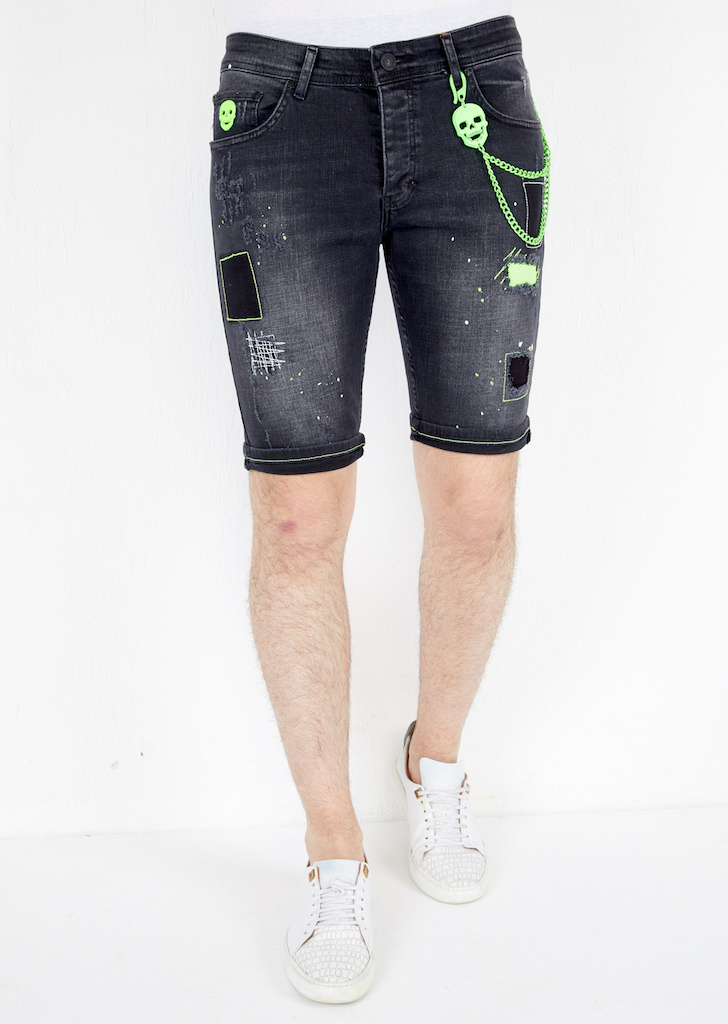 Shorts Jeans Herr - Svart