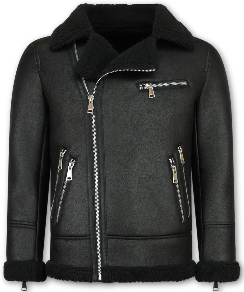 Lammy Coat Herrjacka - Fake Fur Jacka Svart