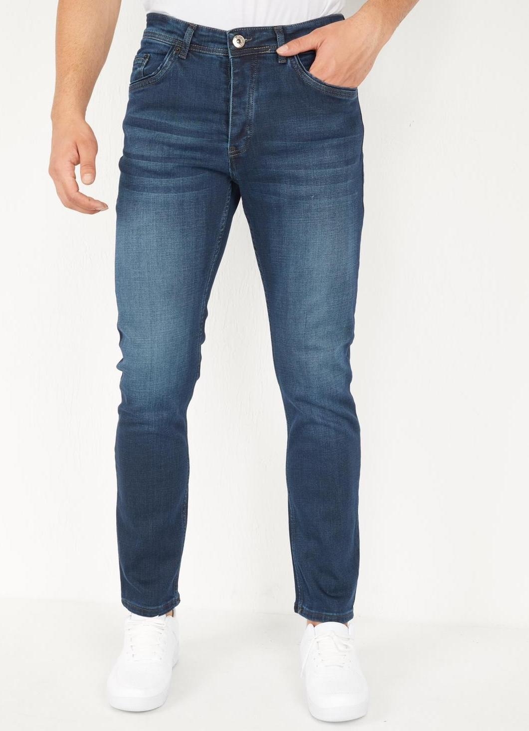 Regular Fit Billiga Jeans Herr Blå