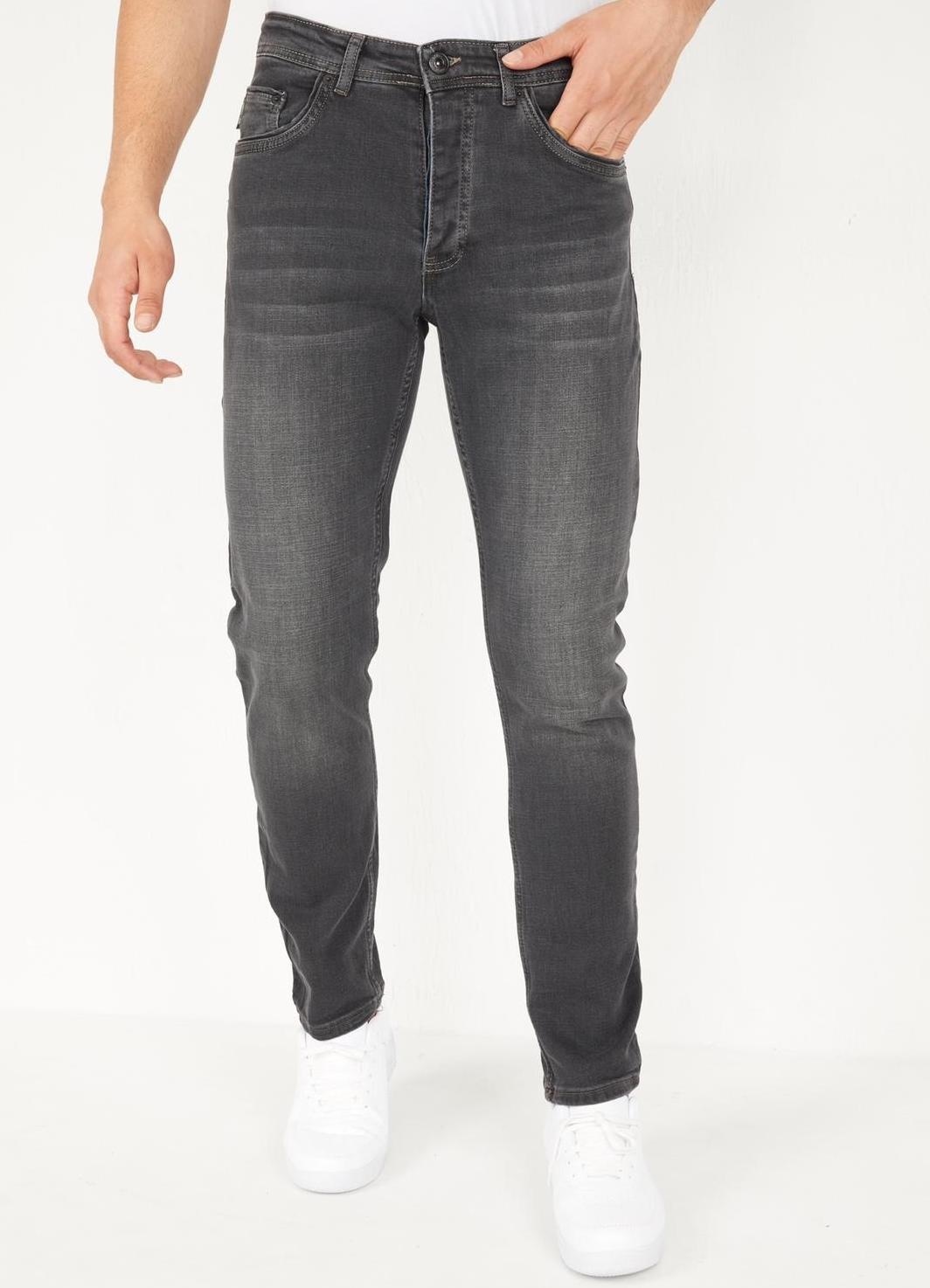 Regular Fit Jeans Stretch Herr Grå