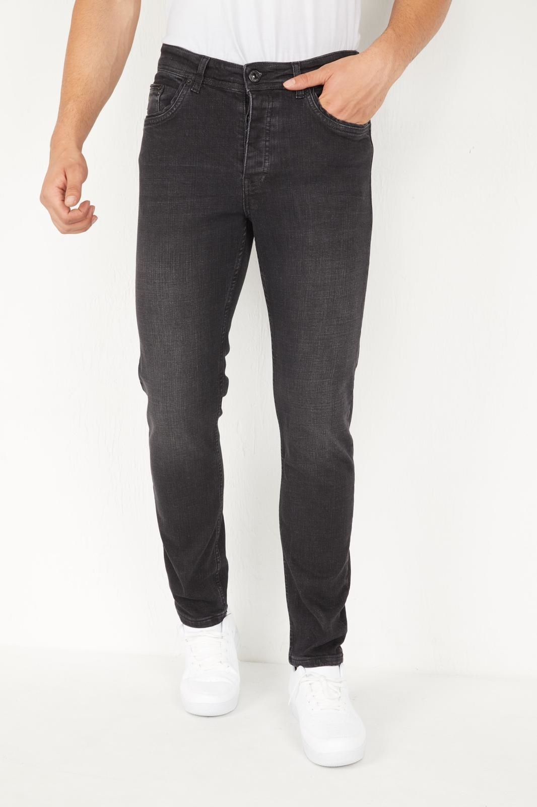 Stretch Regular Fit Jeans Byxor Herr Grå