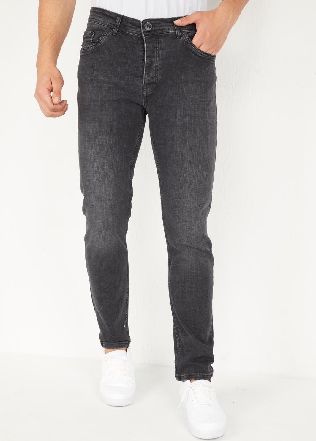 Stretch Jeans Herr Regular Fit Grå
