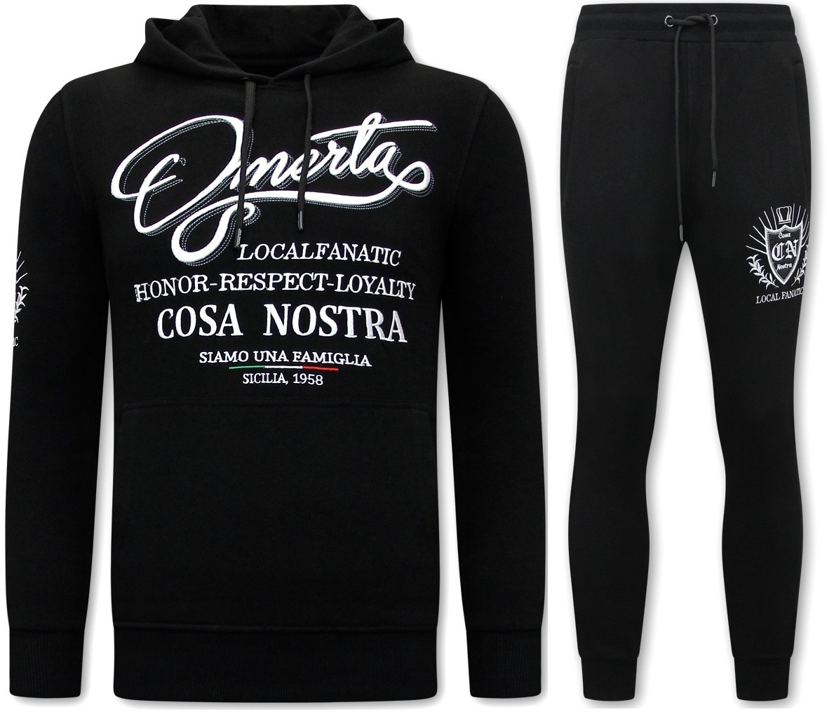 Omerta Cosa Nostra Träningsoverall Svart