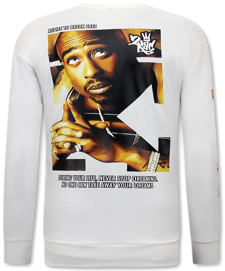 Tupac Shakur Tröjor Herr Vit