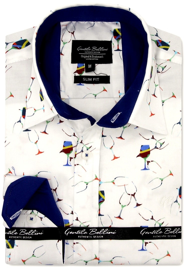 Slim Fit A Rutiga Skjortor Vit