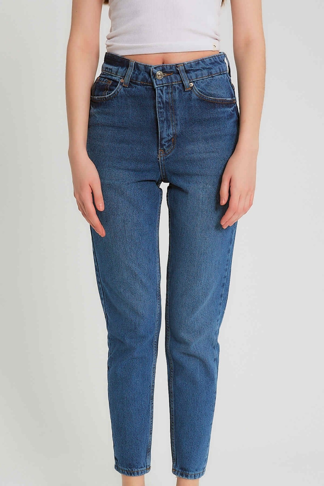 Jeans High Waist - D - Mörkblå