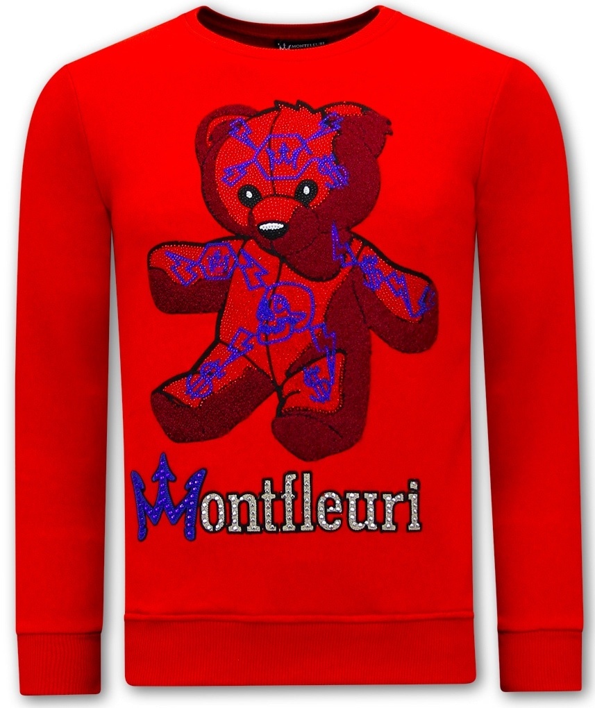 Tjocktröja Herr Teddy Bear - Röd
