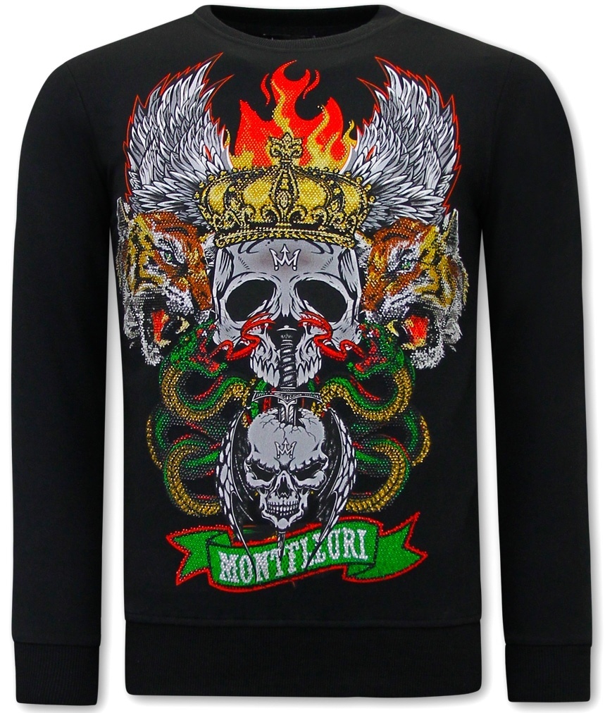 Tjocktröja Herr Skull Head Svart