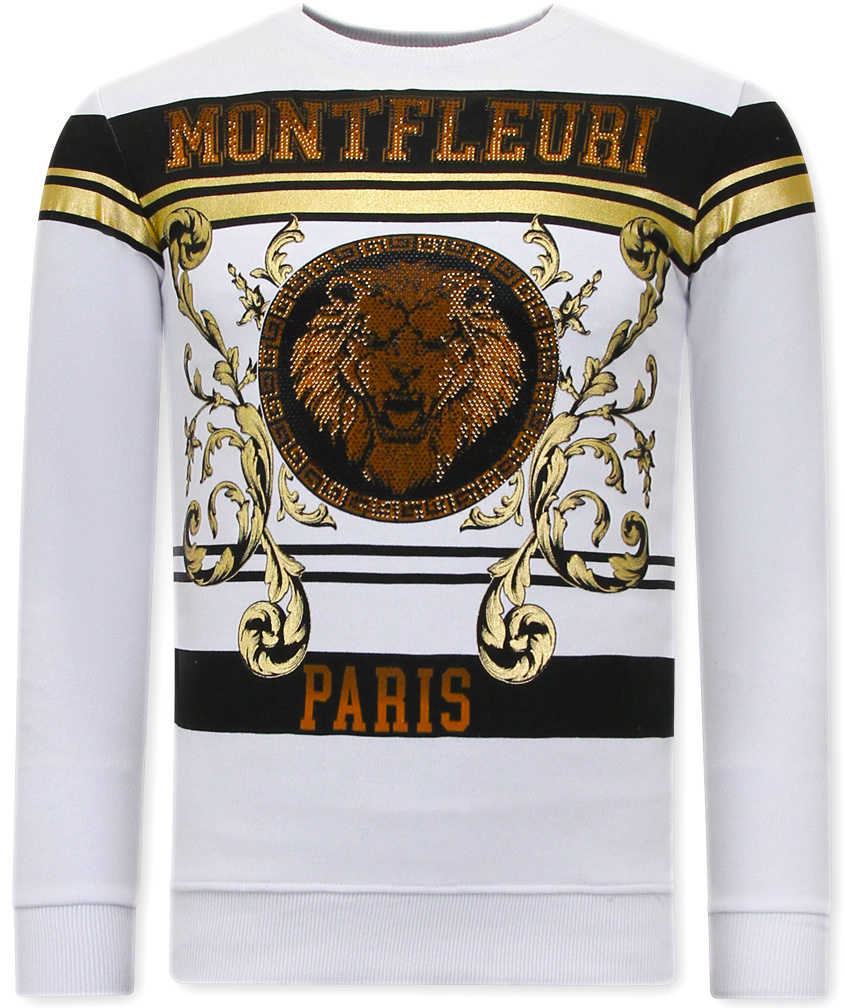 Sweater Herr Leeuw Strass Vit