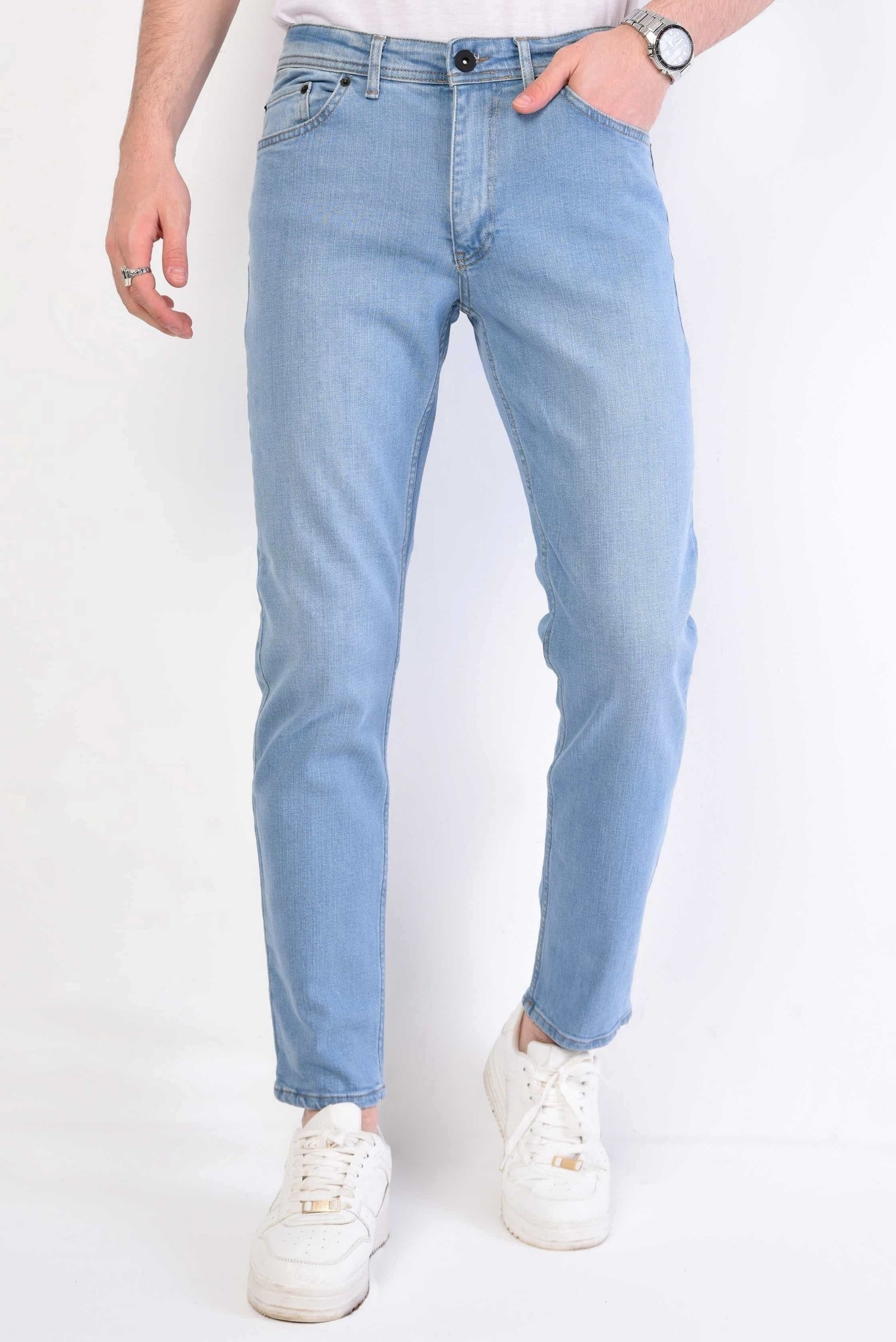 Regular Fit Jeans För Män - DP-NW - Bla